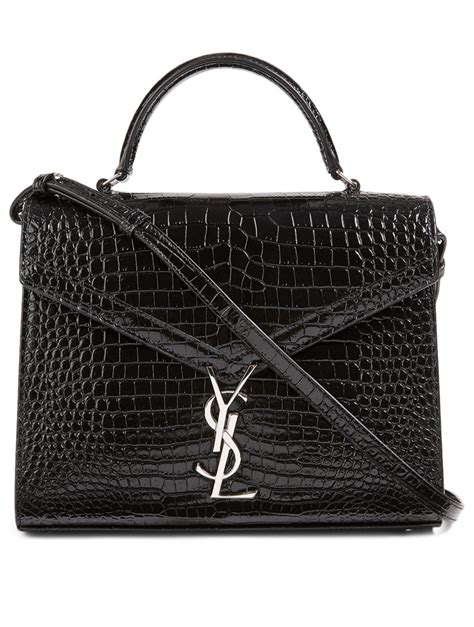 ysl croc embossed bag